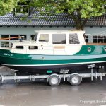 St. Jozef Vlet Motoryacht nach durchgeführtem Refit auf dem Werftgelände der Bootswerft Baumgart in Dortmund