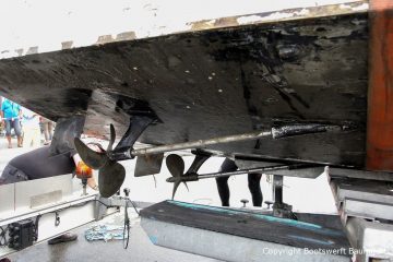 Propeller der Riva Super Aquarama nach der Bergung durch die Bootswerft Baumgart