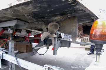 Propeller der Riva Super Aquarama nach der Bergung durch die Bootswerft Baumgart